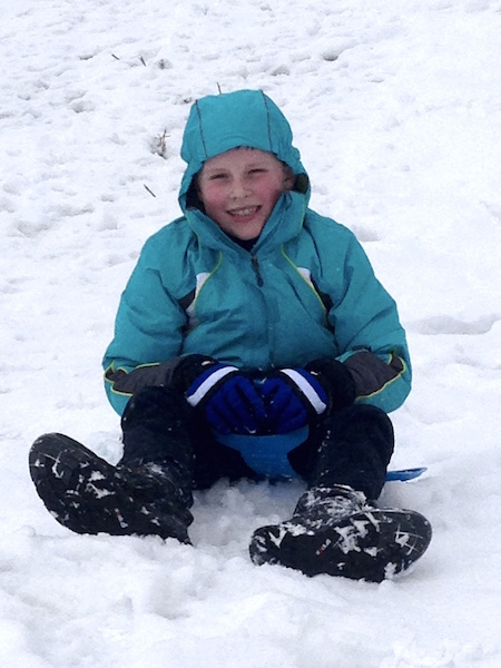 Snowboarding James