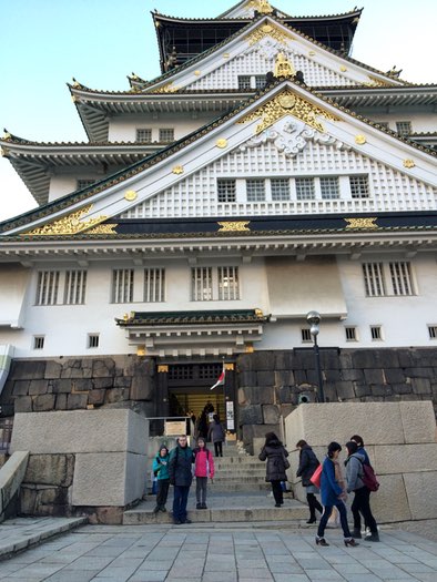 JJJ front of Osaka Castle
